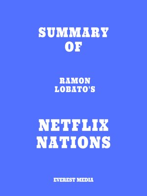 cover image of Summary of Ramon Lobato's Netflix Nations